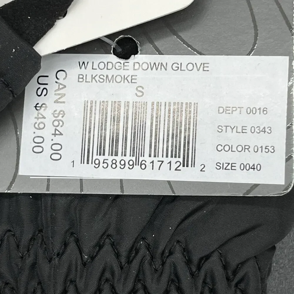 NWT Eddie Bauer Women's Lodge Down Gloves Black - Size Small